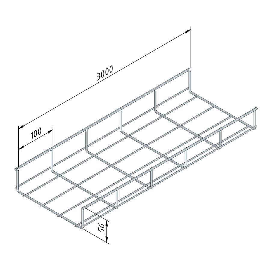 TRAYCO Trådstige Elforsinket 60m x 200mm x 3 meter