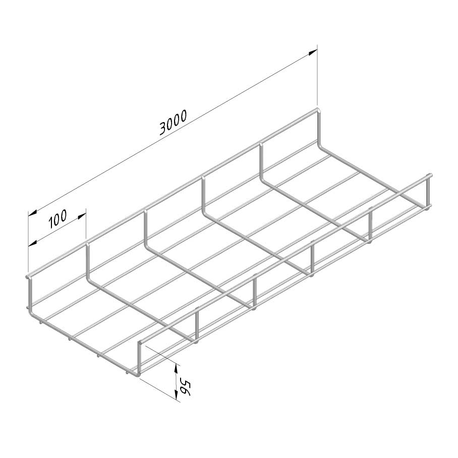 TRAYCO Trådstige Ultra Galva 60m x 300mm x 3 meter