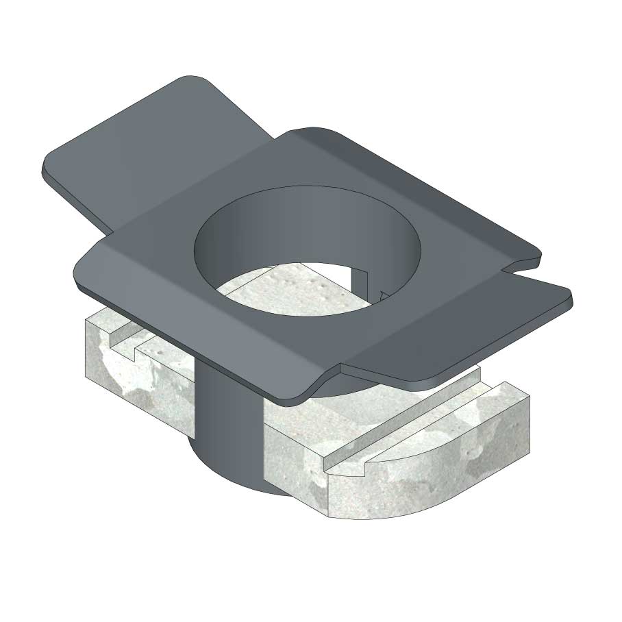 Fikseringshjelp for glidmutter - 8mm Varmgalvanisert (100st)