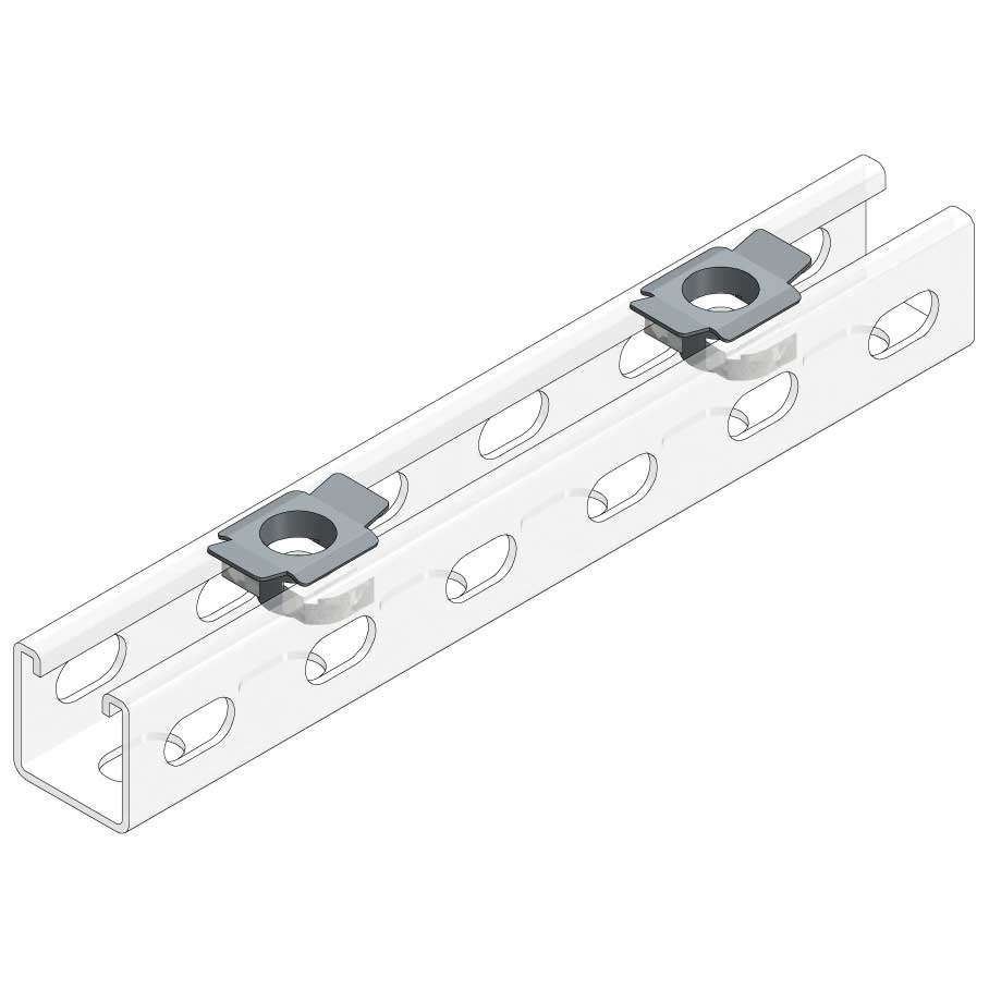 Fikseringshjelp for glidmutter - 8mm Varmgalvanisert (100st) - 3