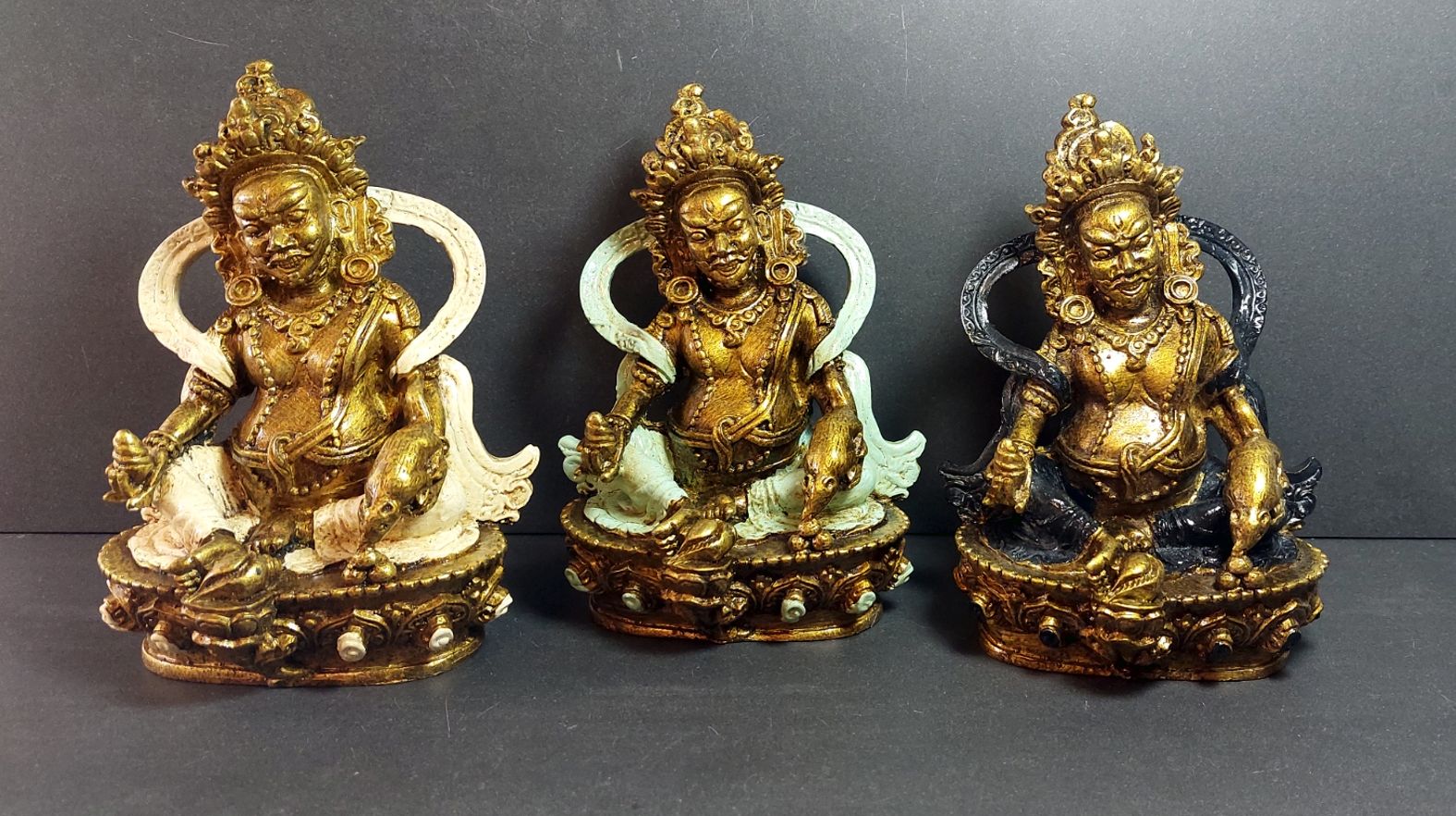 Tibetansk Jambhala ( Bodhisattva) - Gudomen för förmögenhet och rikedom - 16cm - 2