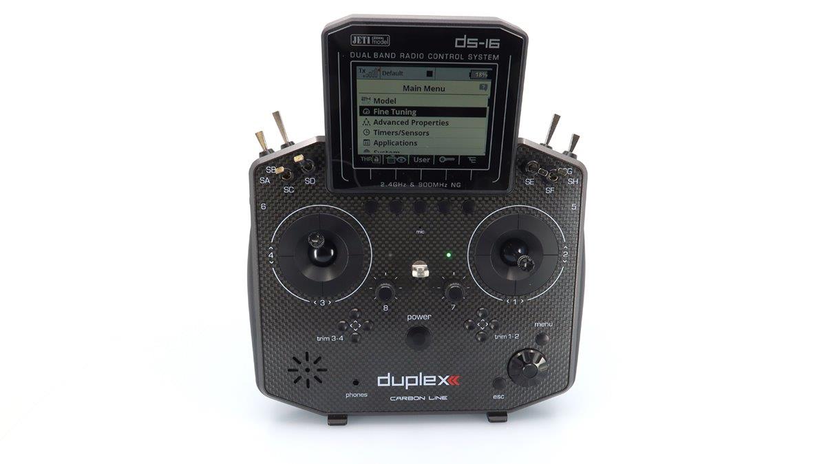 JETI Transmitter Duplex DS-16 II.- Carbon Line Black Lacquered - 12