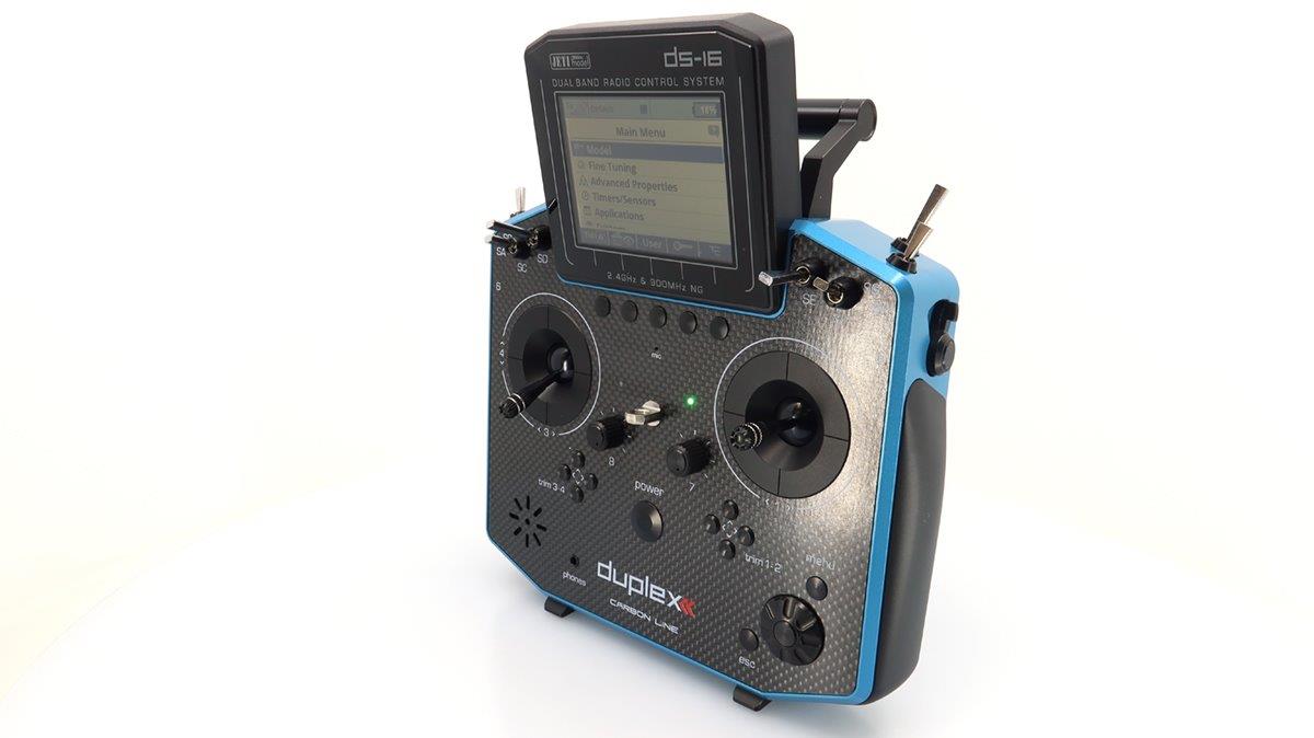 JETI Transmitter Duplex DS-16 II.- Carbon Line Blue Lacquered - 11