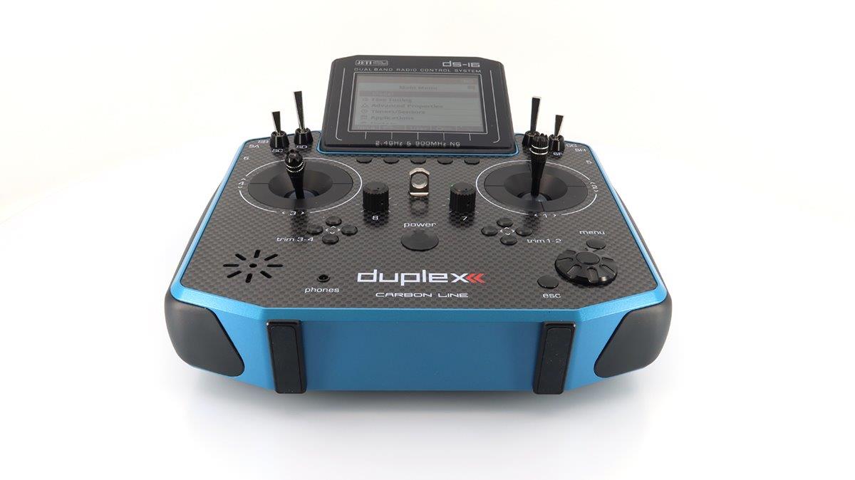 JETI Transmitter Duplex DS-16 II.- Carbon Line Blue Lacquered - 2