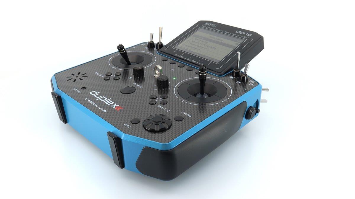 JETI Transmitter Duplex DS-16 II.- Carbon Line Blue Lacquered - 7
