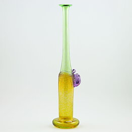 Bertil Vallien (Wind Pipes 1976) Protracted Colorful Vase 43 cm