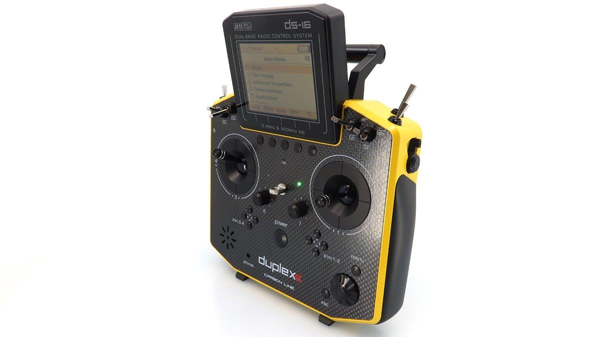 JETI Transmitter Duplex DS-16 II.- Carbon Line Yellow Lacquered - 11