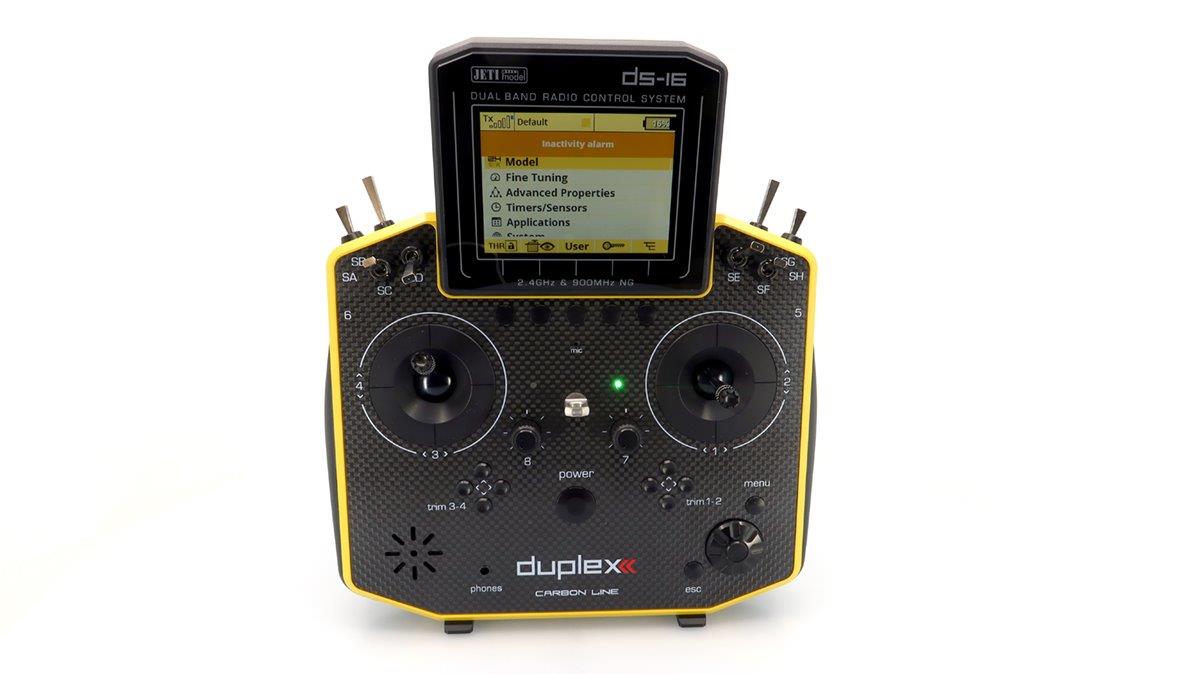 JETI Transmitter Duplex DS-16 II.- Carbon Line Yellow Lacquered - 10