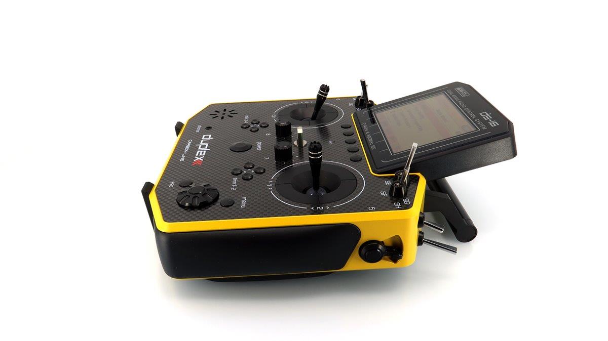 JETI Transmitter Duplex DS-16 II.- Carbon Line Yellow Lacquered - 6