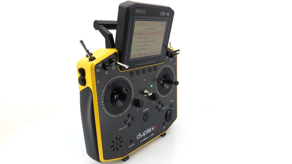 JETI Transmitter Duplex DS-16 II.- Carbon Line Yellow Lacquered - 12