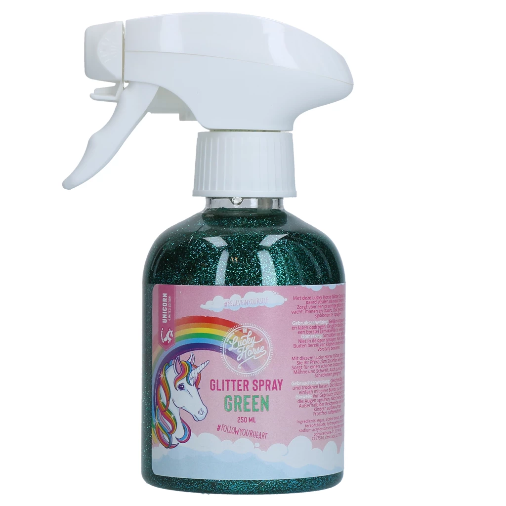 Lucky Horse - Grön glitter spray
