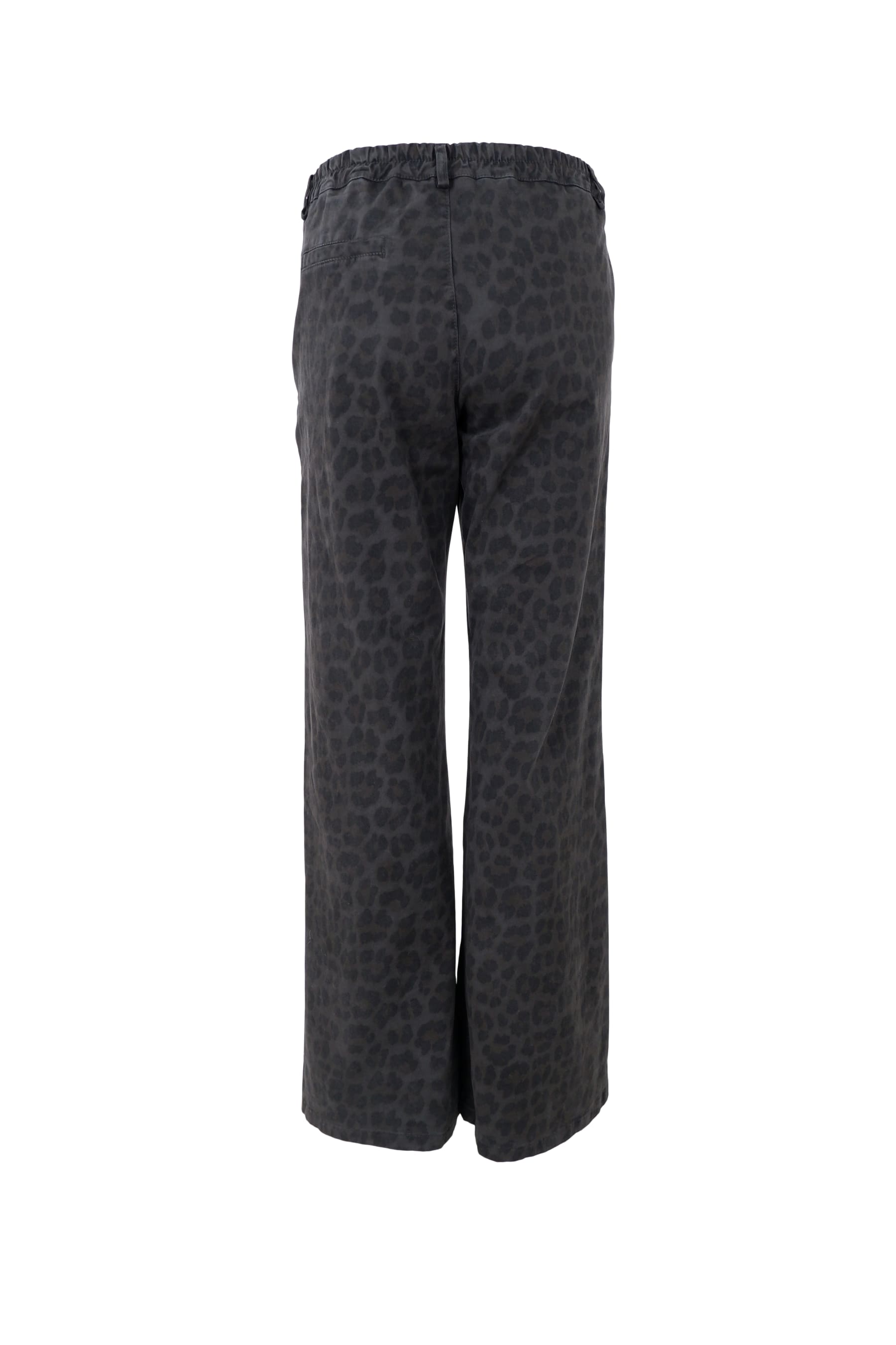Black Colour - Abbie Box Stretch Pant Grey Leopard - 5