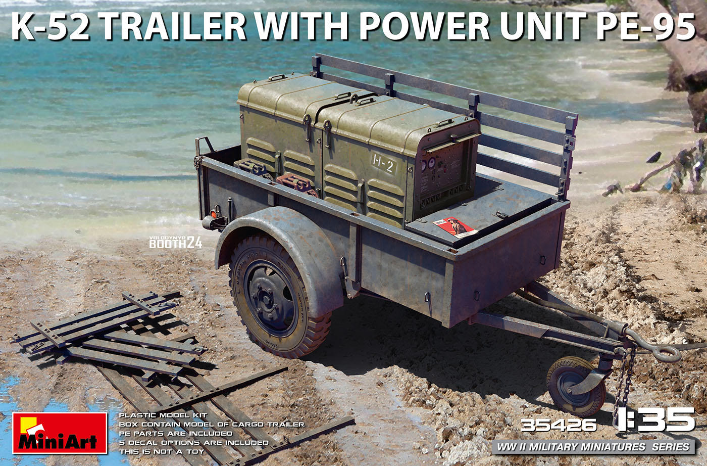1/35 K-52 Trailer w/Power Unit PE-95