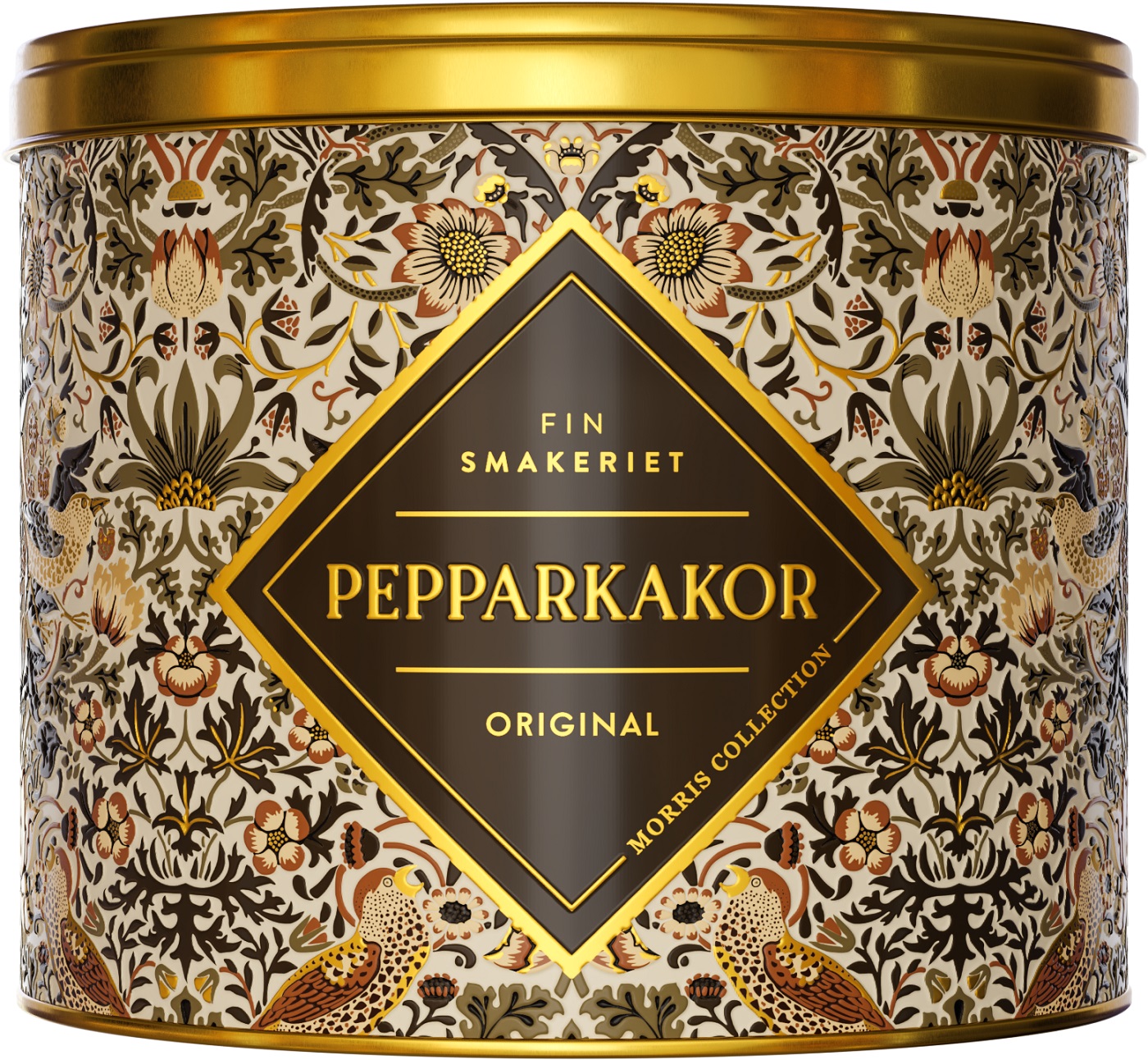 Finsmakeriet pepparkakor Morris Collection Strawberry Thief Beige 430 Gram - 2