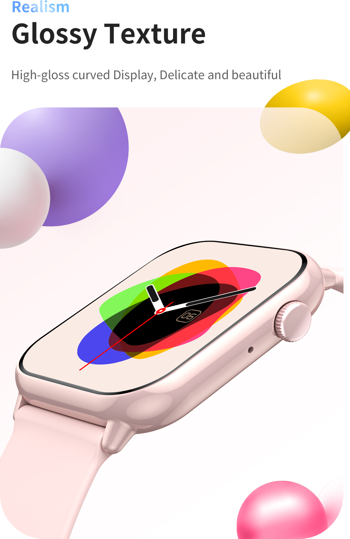 Philippe Palmer Smart Watch LP38 Ceramic Pink - 6