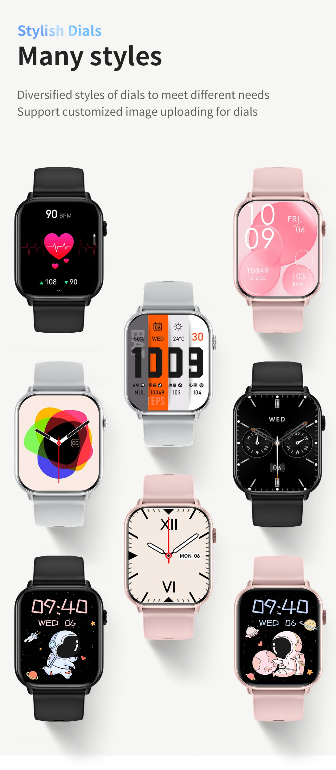 Philippe Palmer Smart Watch LP38 Ceramic Pink - 9