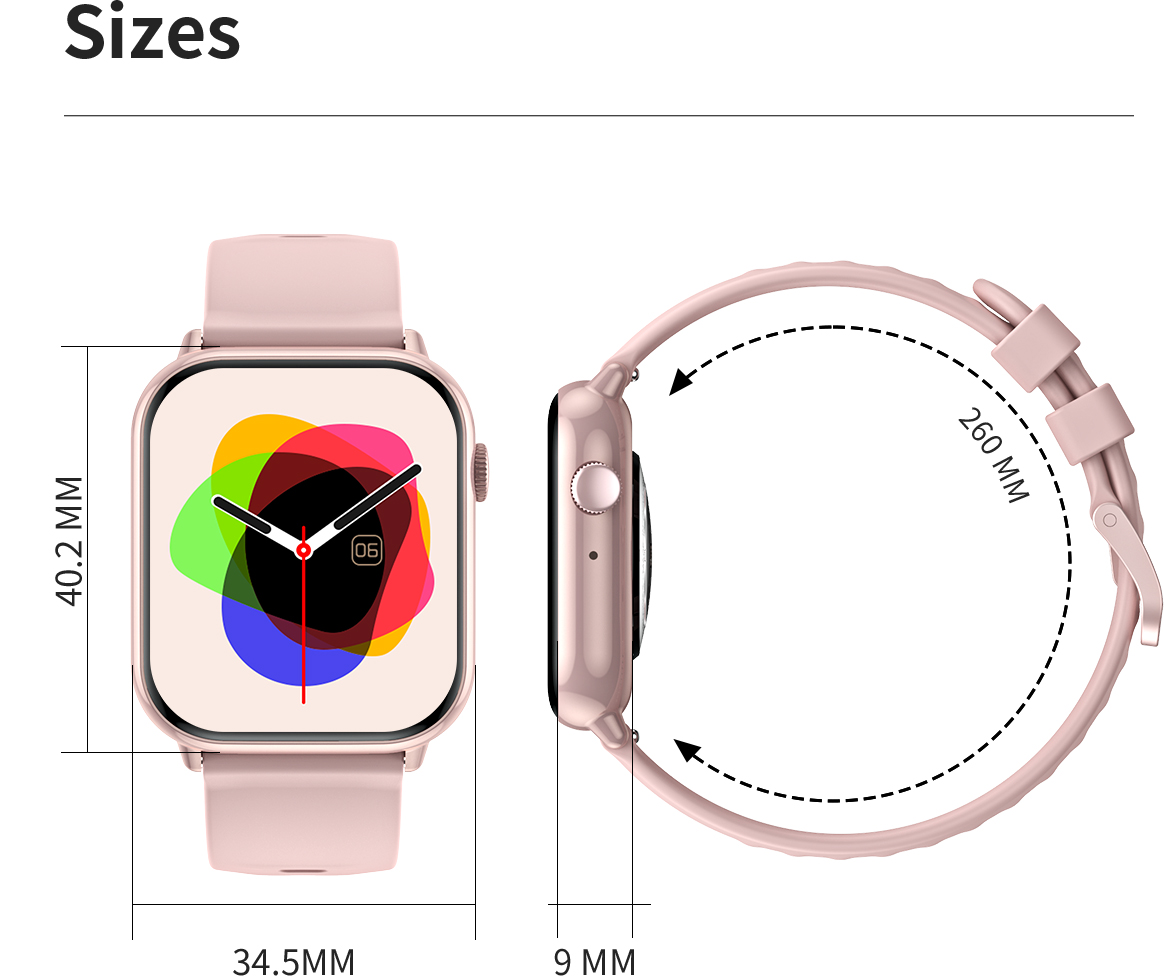 Philippe Palmer Smart Watch LP38 Ceramic Pink - 20