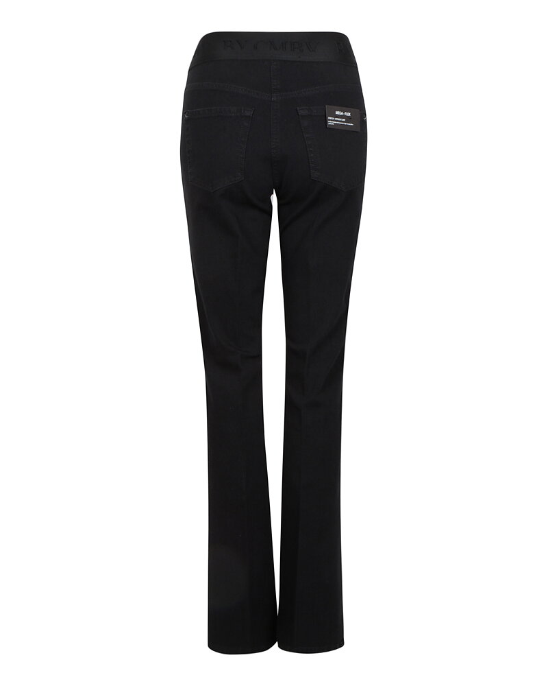 Jeans Philia flared resår i midjan svart