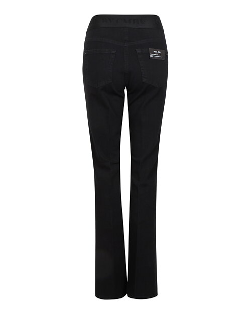 Jeans Philia flared resår i midjan svart - 2