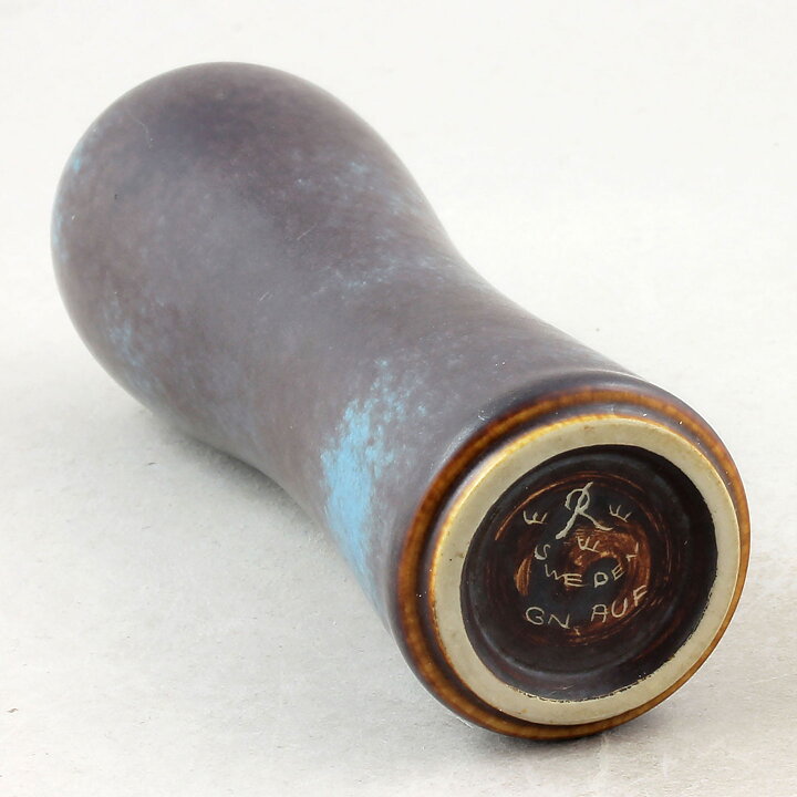 Gunnar Nylund (AUF 1955) Brown/Turquoise Vase 18 cm (2) 