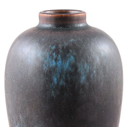 グナー・ニールンド　茶とターコイズの花瓶 Vase AUFシリーズ  18cm 1955年 (2)
