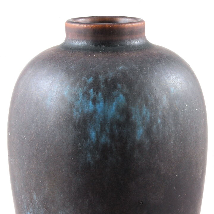 Gunnar Nylund (AUF 1955) Brown/Turquoise Vase 18 cm (2) 