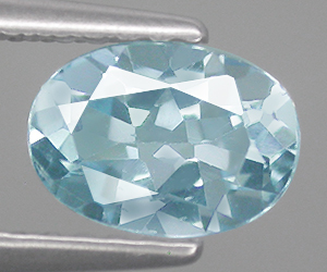 Topacio azul cielo de 0,98 ct, piedra preciosa de topacio azul cielo natural de forma ovalada