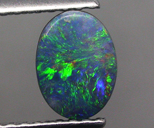 Ópalo negro de 0,68 ct, piedra preciosa de ópalo negro natural poco común - 2