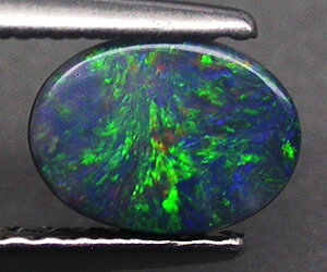 Ópalo negro de 0,68 ct, piedra preciosa de ópalo negro natural poco común