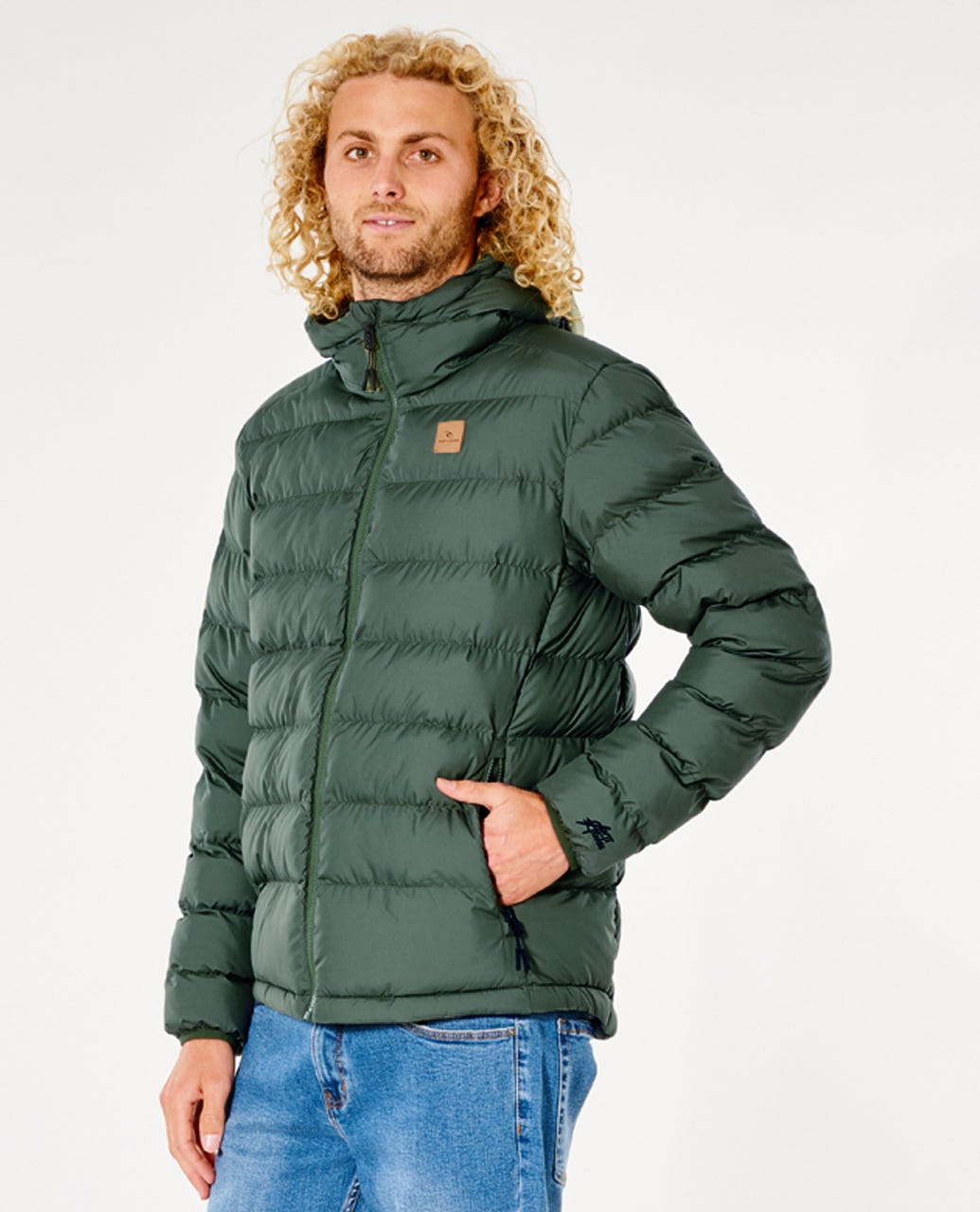 Rip Curl Anti Series Elite Puffer Jacka med Luva Deep Forest - 2