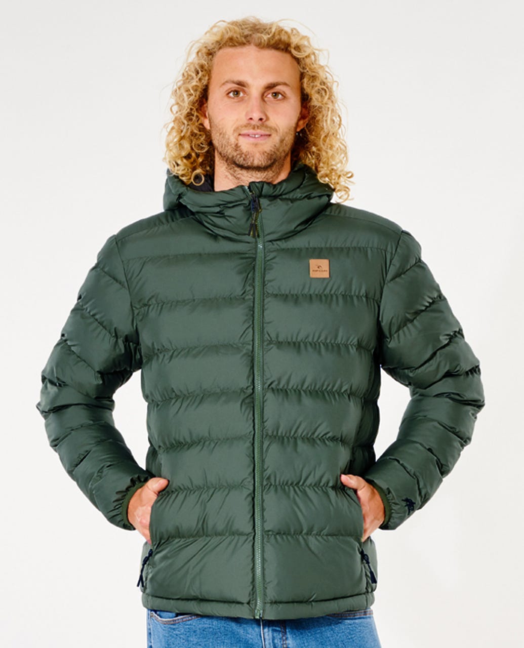 Rip Curl Anti Series Elite Puffer Jacka med Luva Deep Forest
