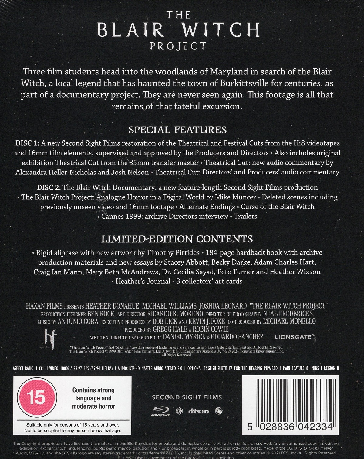 Blair Witch Project (Limited Edition) (ej svensk text) (Blu-ray) - 2