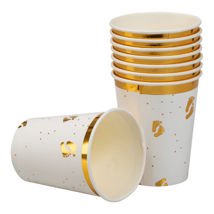 Pappmuggar Bebisfötter Babyshower