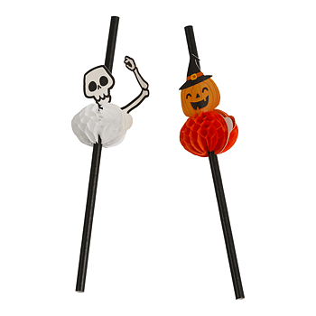 Sugrör Halloween Honeycomb Skelett