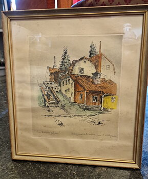 Ernst Hallgren Radmansgatan etching