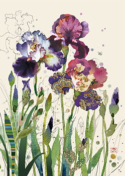 Bug Art : Mixed Irises - kort med kuvert 