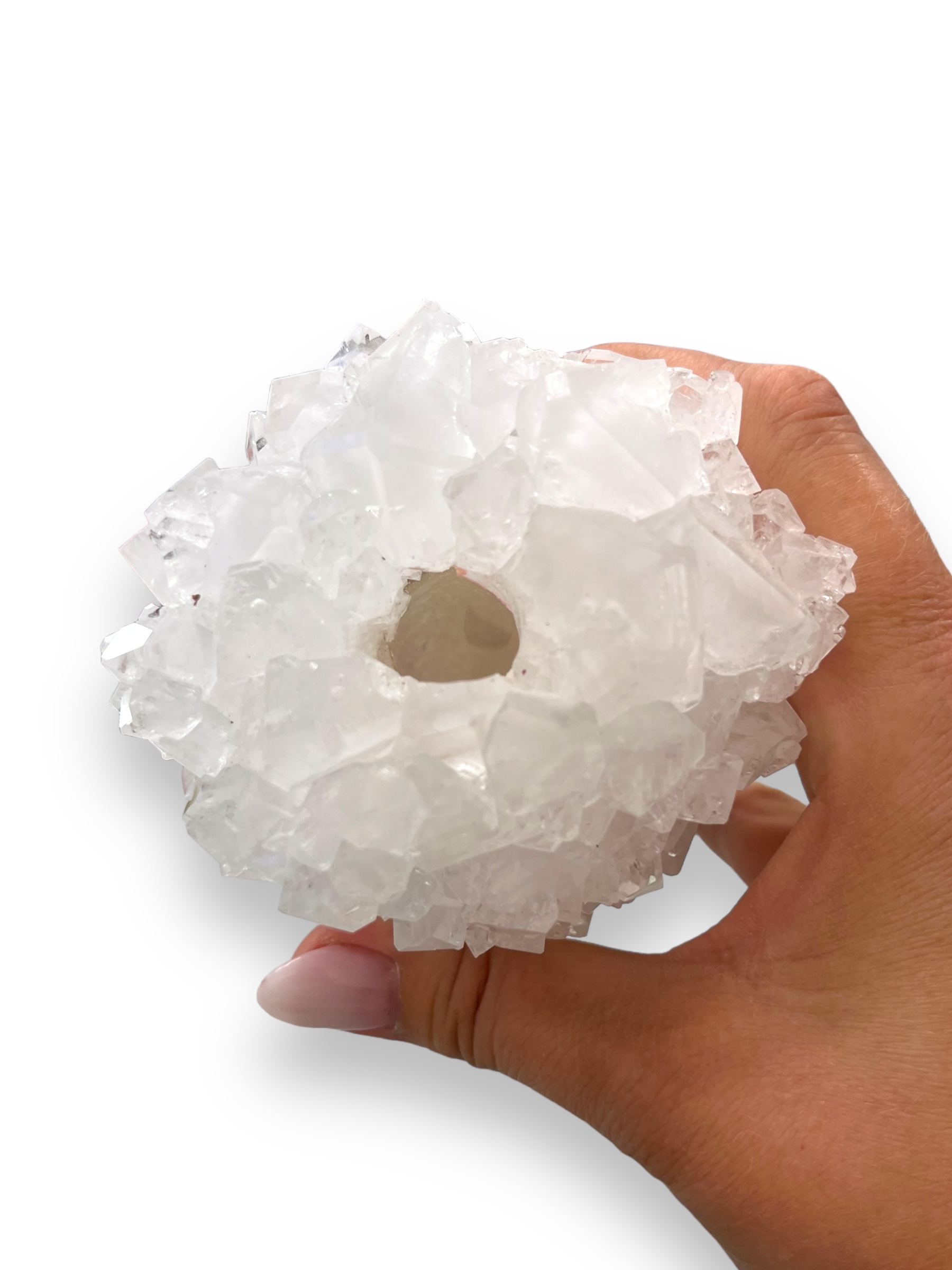 Isaac Monte, crystal vase, small, white - 2