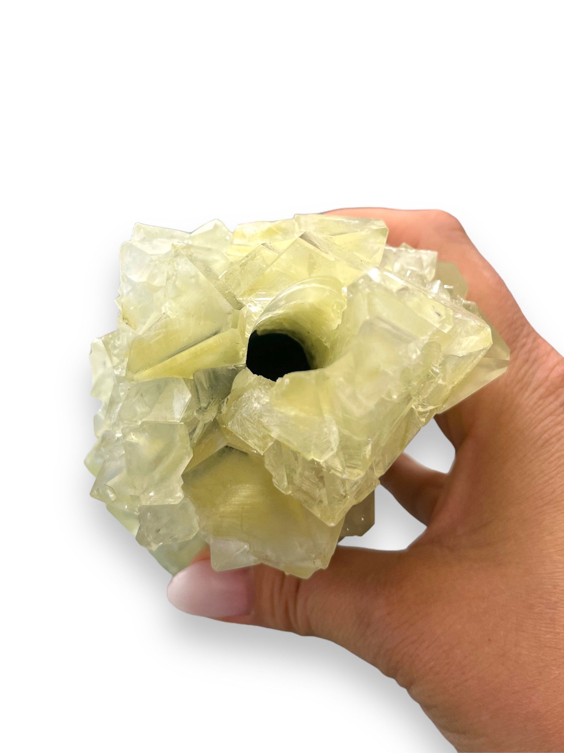 Isaac Monte, crystal vase, small, lime green - 2