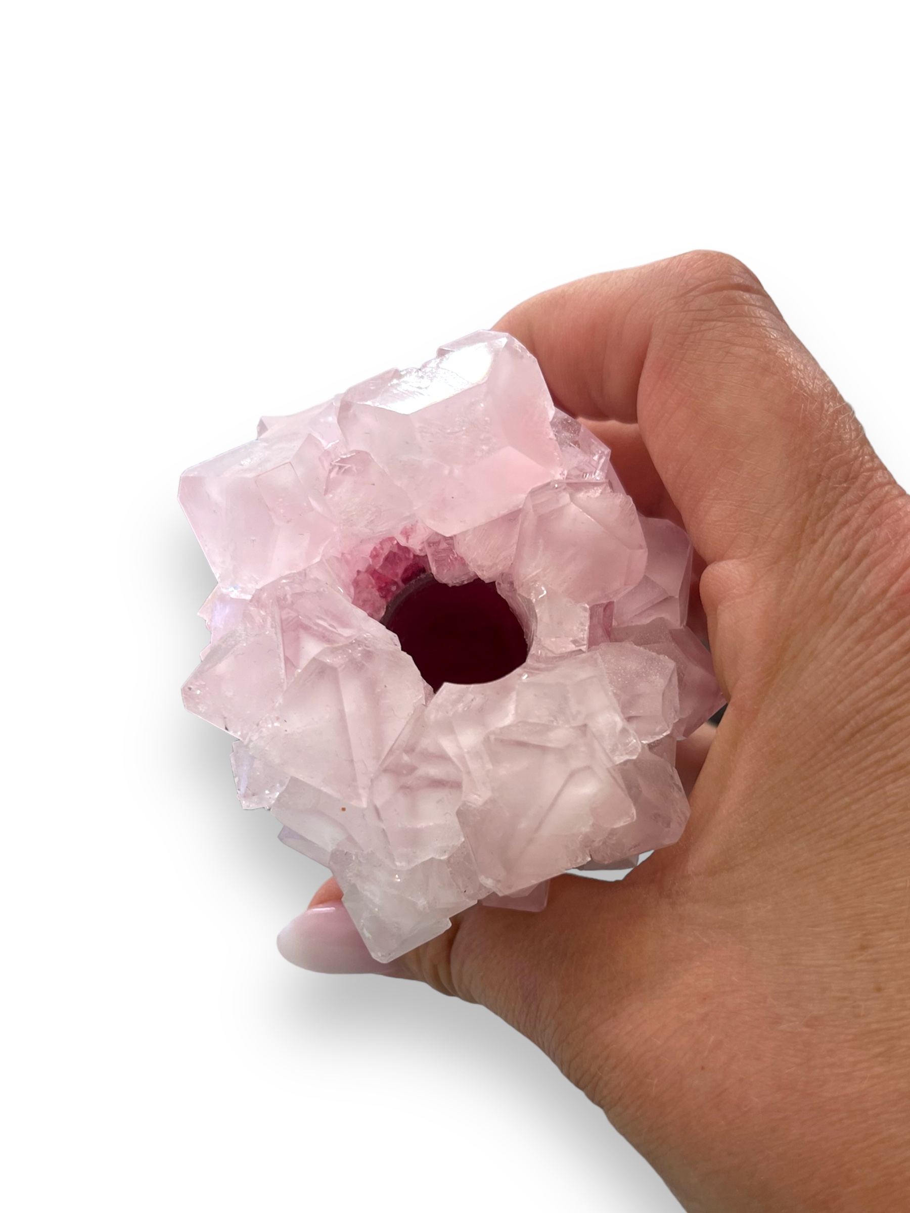 Isaac Monte, kristallvas, liten, rosa - 2