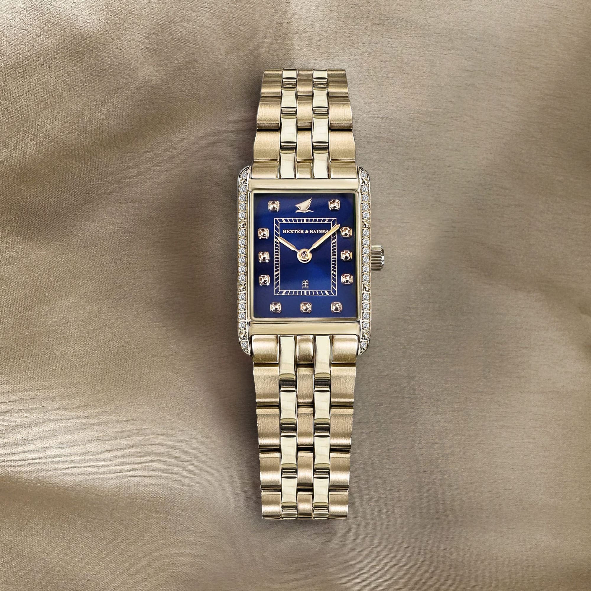 H&B Gala Pavé, Gold & Navy Blue - 8