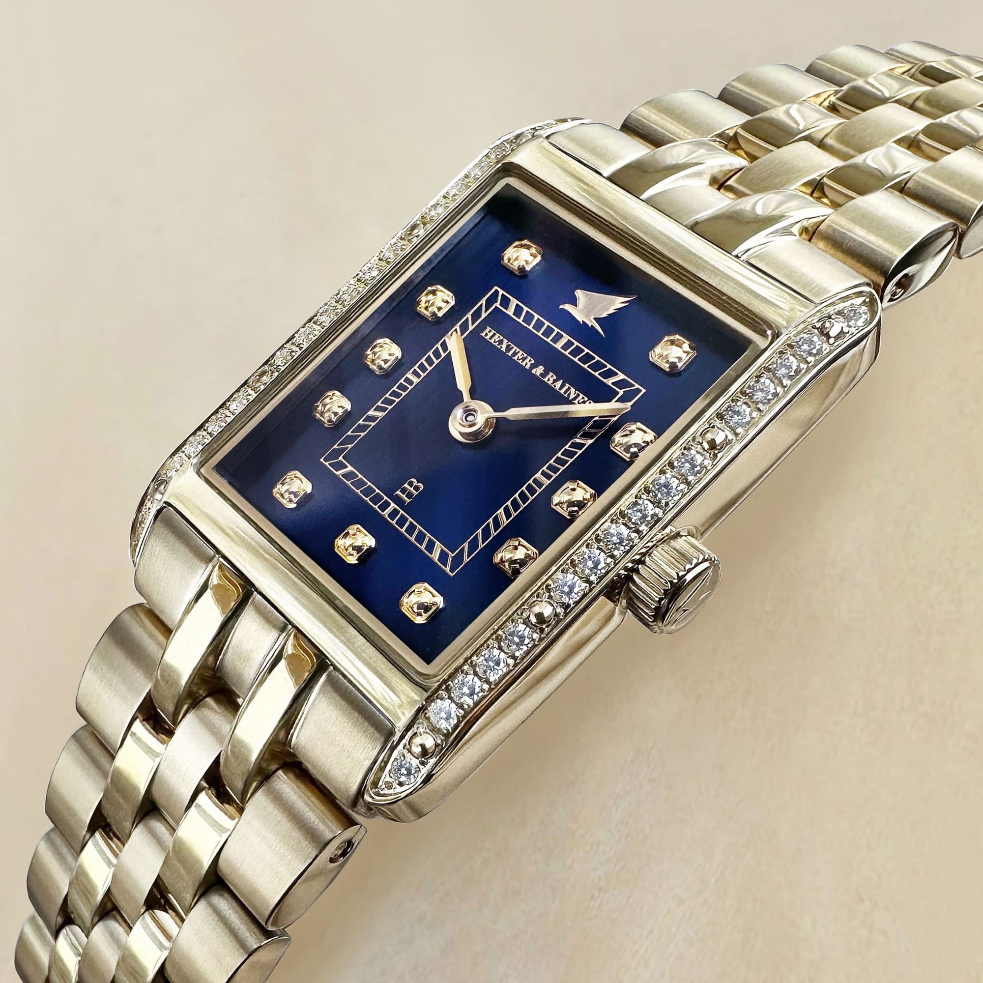 H&B Gala Pavé, Gold & Navy Blue - 2