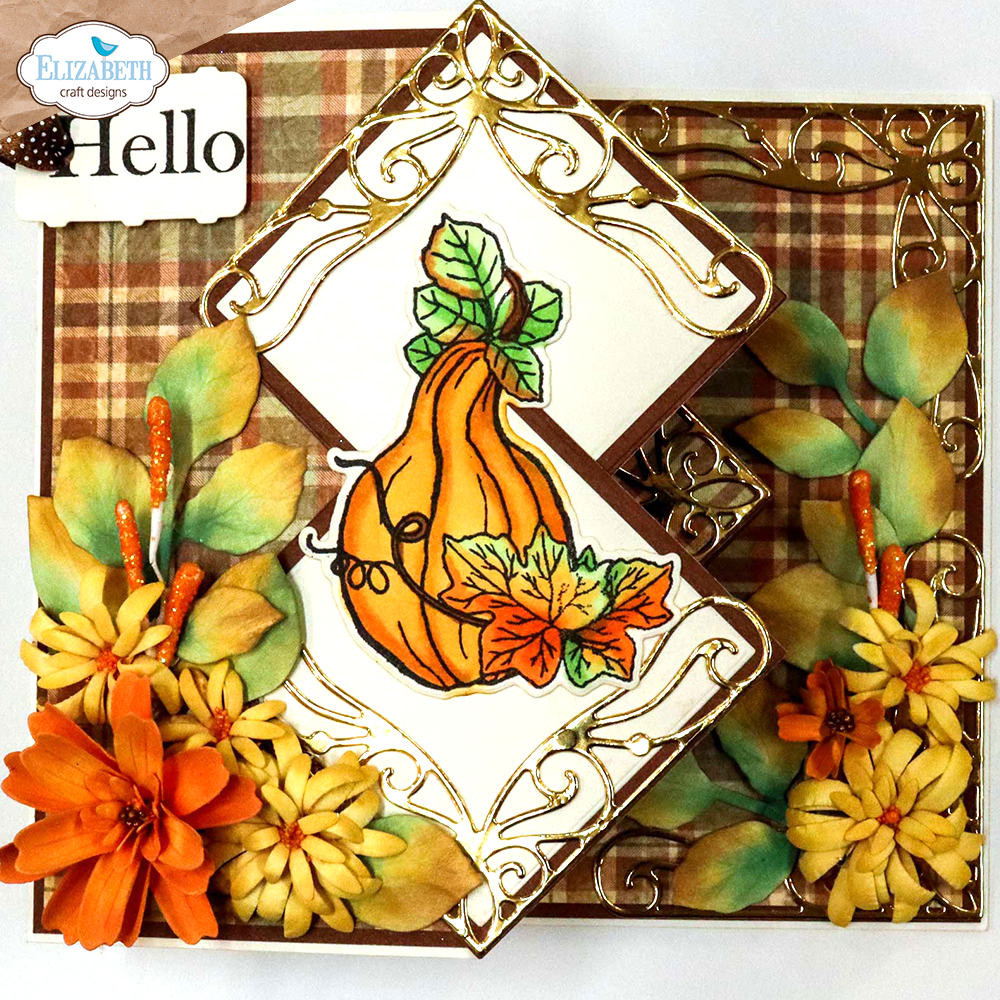 Elizabeth - Autumn harvest florals - Stamp and Die set - 3