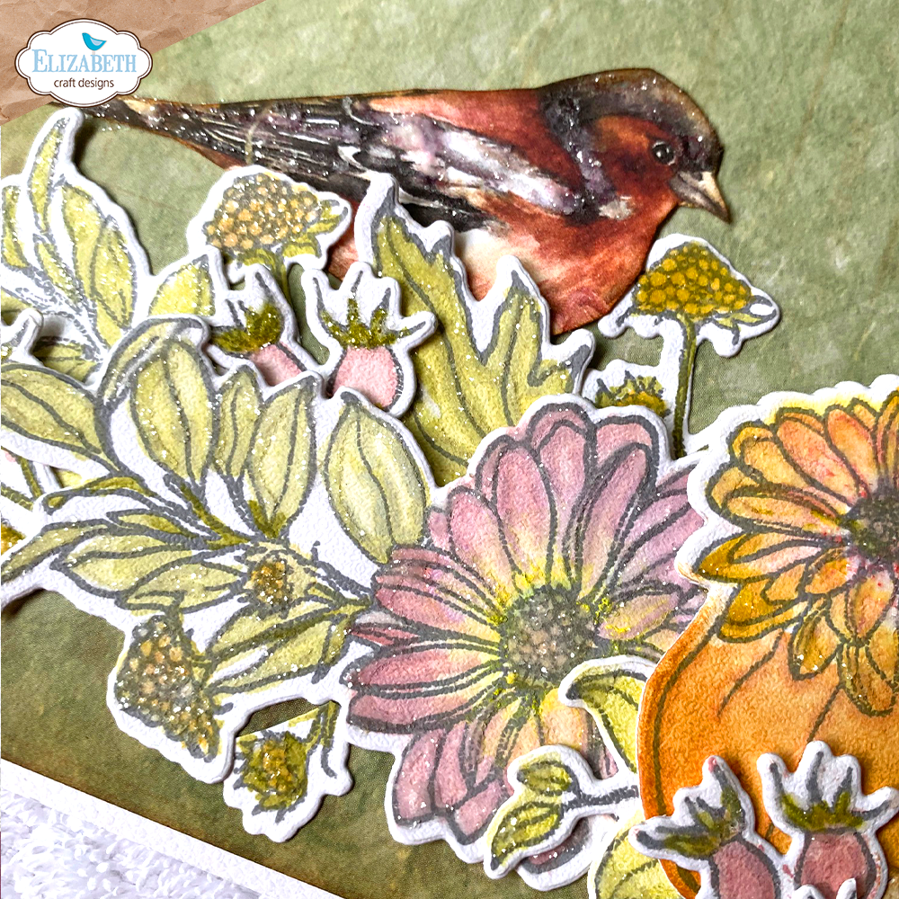 Elizabeth - Autumn harvest florals - Stamp and Die set - 5