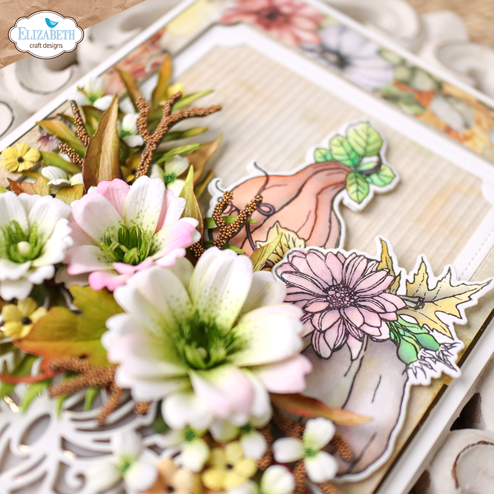 Elizabeth - Autumn harvest florals - Stamp and Die set - 2