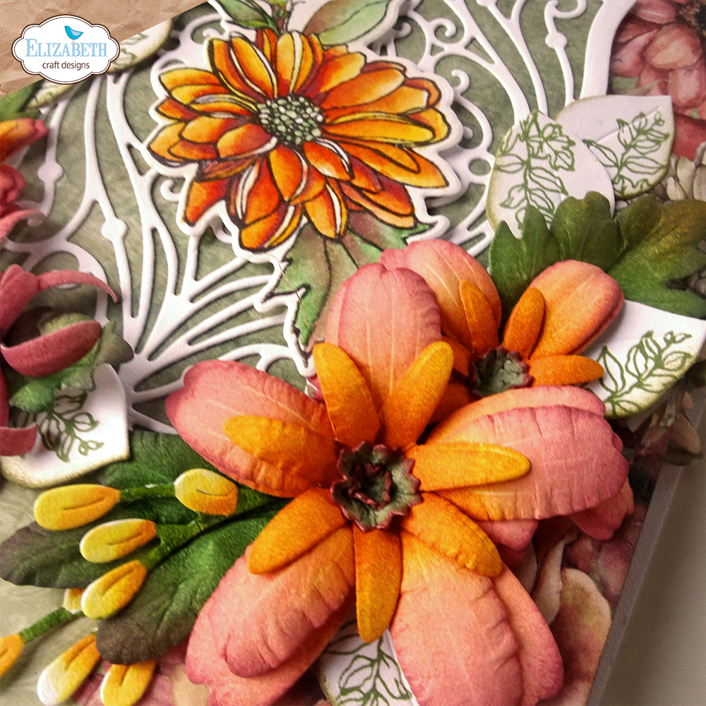 Elizabeth - Autumn harvest florals - Stamp and Die set - 7