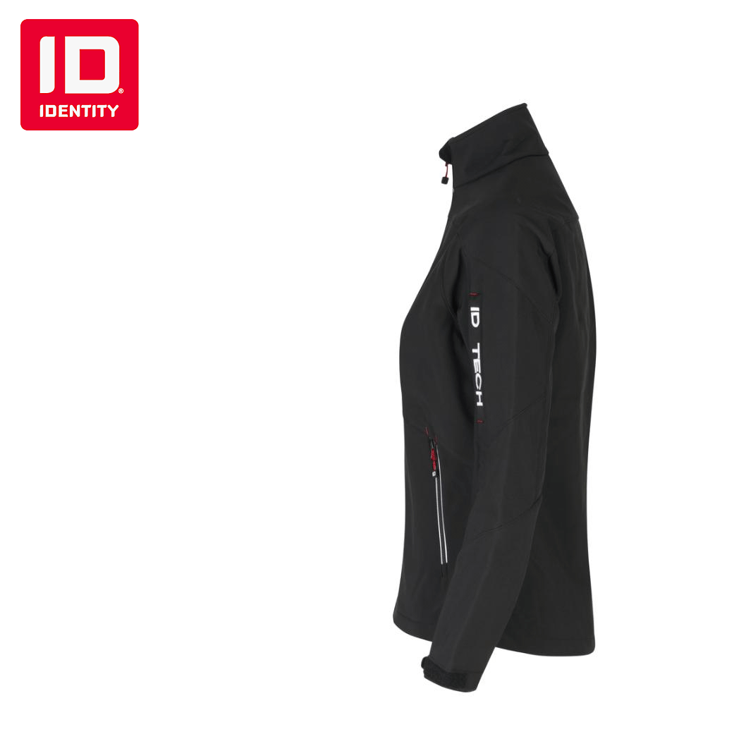 Softshell-takki ID Contrast Naisten musta - 3