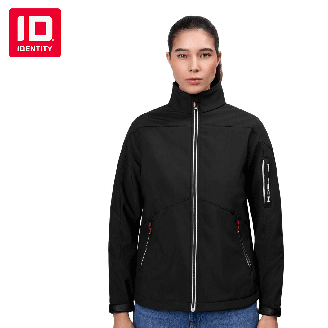Softshell-takki ID Contrast Naisten musta - 5