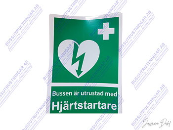 Dekal hjärtstartare 10x14 cm