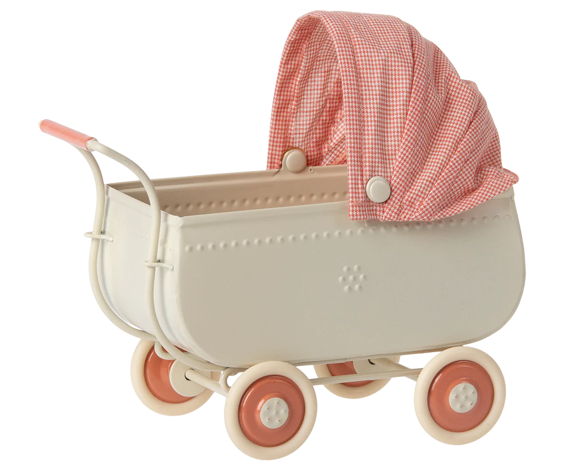 Maileg - Pram, Micro - Coral