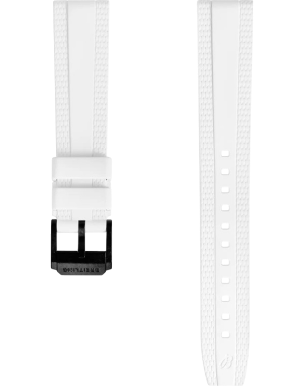 Breitling Diver Pro gummiband vit 18 mm C-spänne